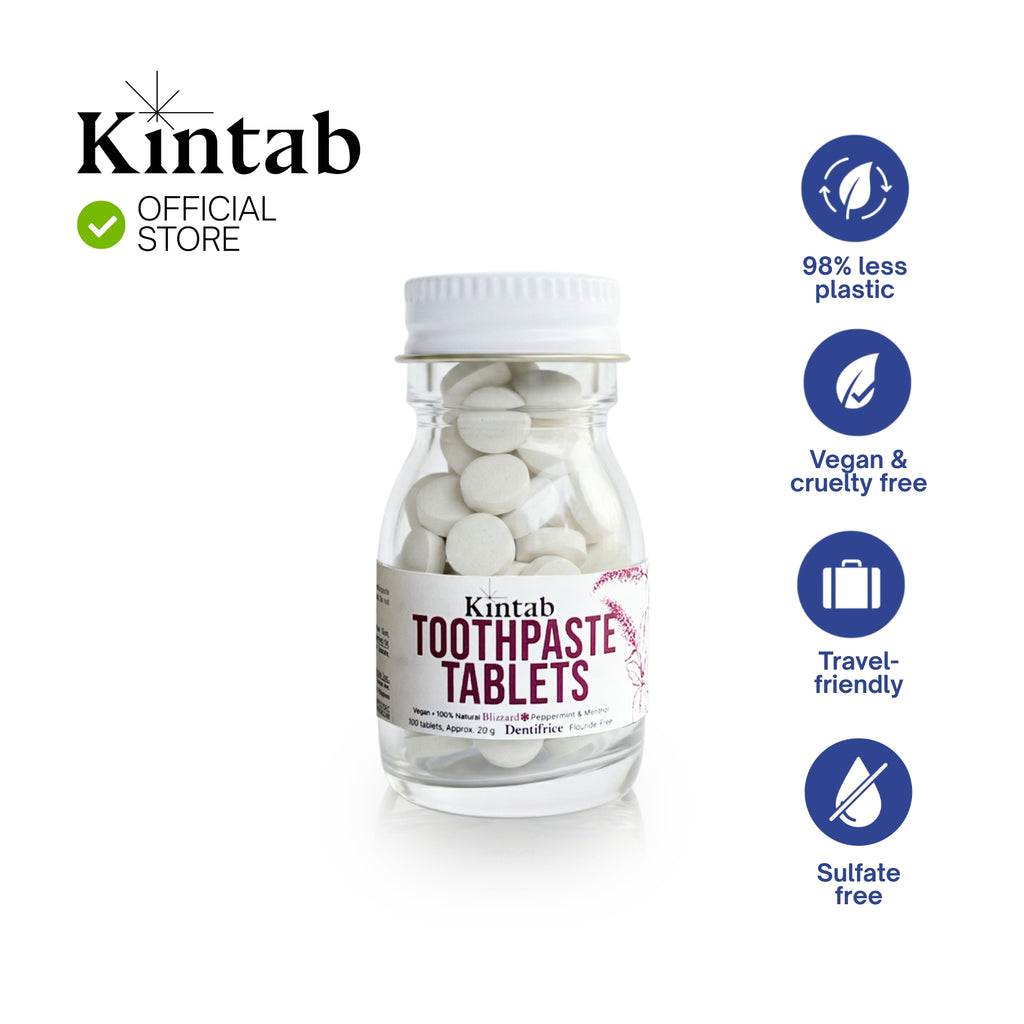 Fluoride-Free Blizzard Toothpaste Tabs (Travel Size 100 Tabs)