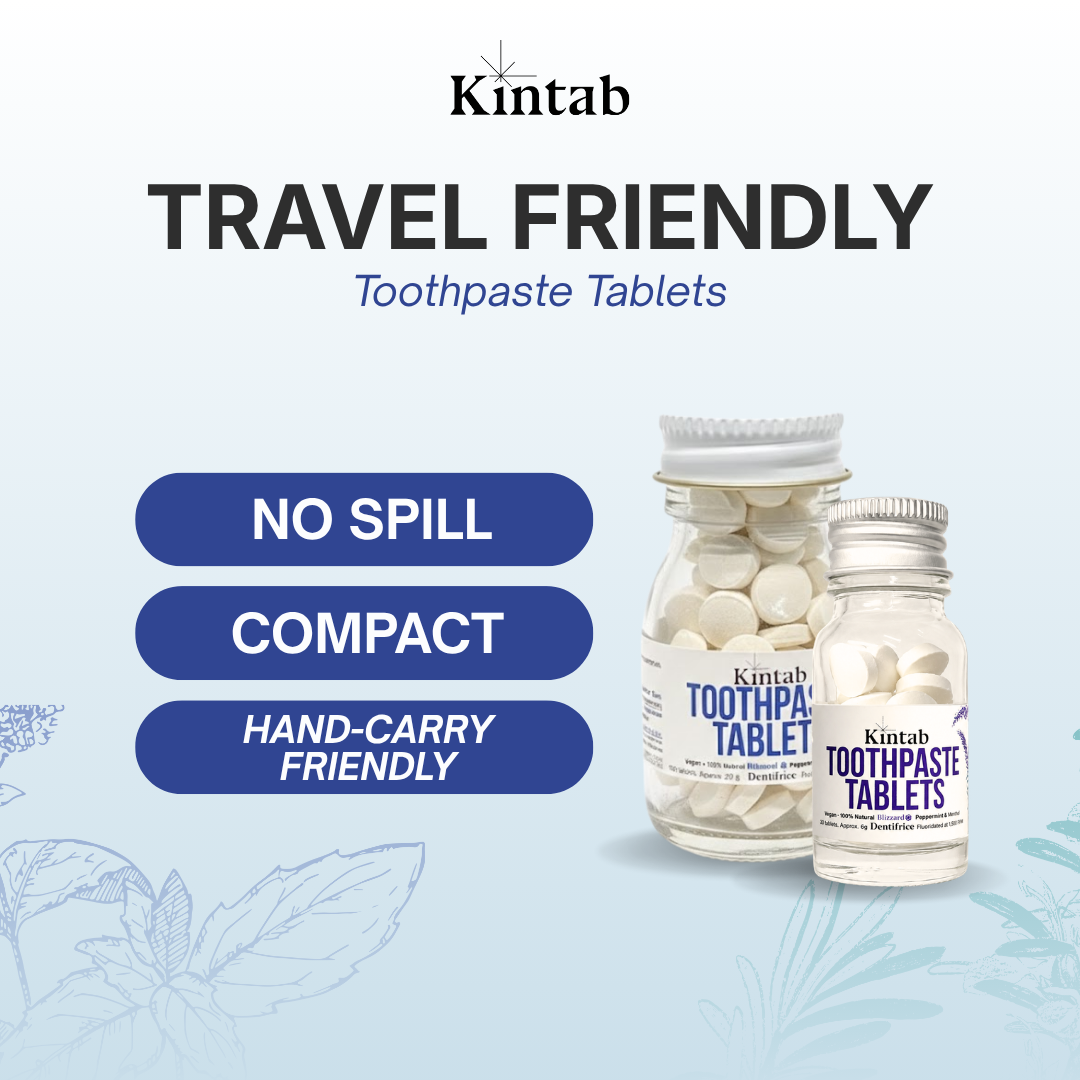 Travel Size Fluoride-Free Toothpaste Tabs Blizzard/Minty (30 Tabs)