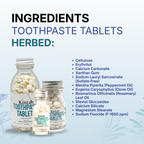 Travel Size Fluoridated Herbed Toothpaste Tabs (30 Tabs)