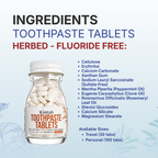 Travel Size Fluoride-Free Toothpaste Tabs Herbed (30 Tabs)