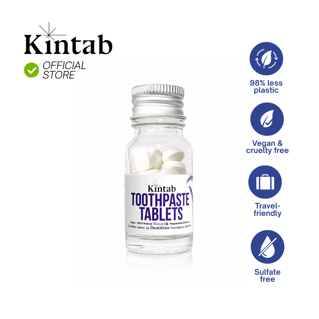 Travel Size Fluoridated Blizzard/Minty Toothpaste Tabs (30 Tabs)