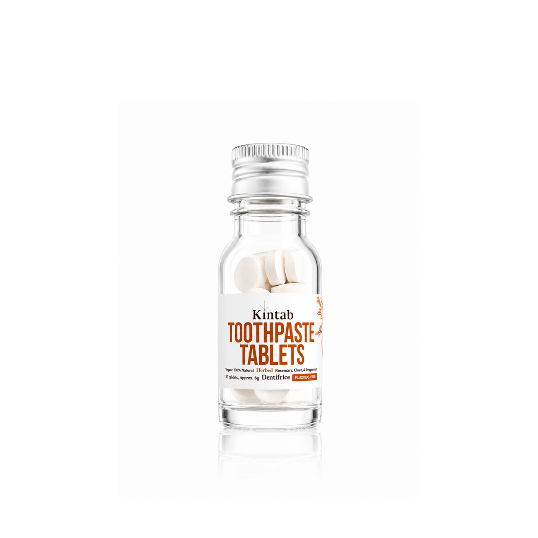 Travel Size Fluoride-Free Toothpaste Tabs Herbed (30 Tabs)