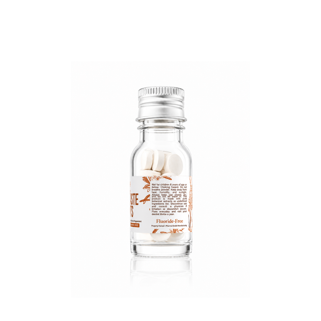 Travel Size Fluoride-Free Toothpaste Tabs Herbed (30 Tabs)