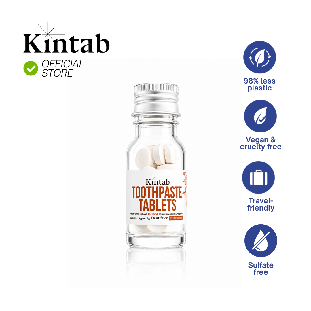 Travel Size Fluoride-Free Toothpaste Tabs Herbed (30 Tabs)