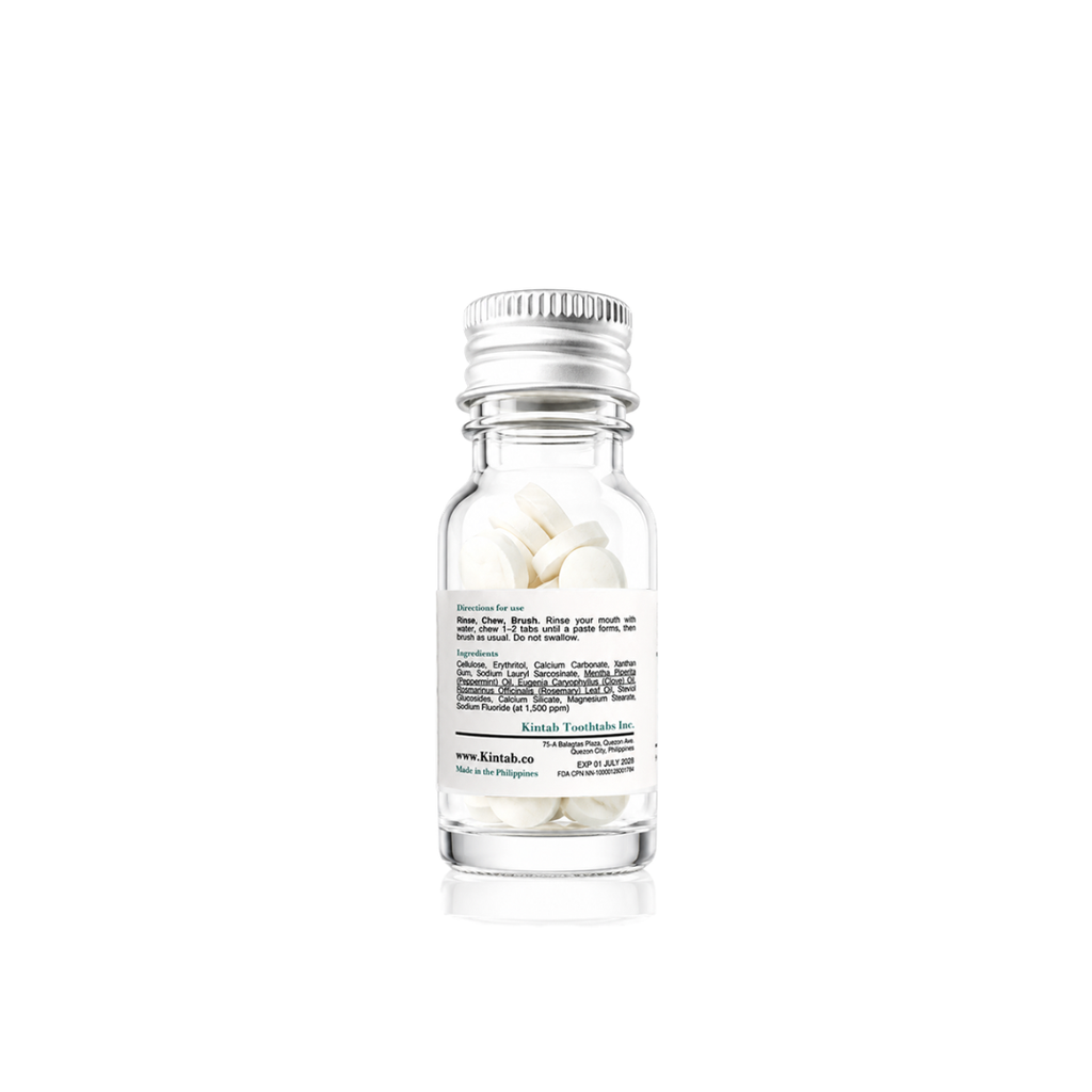 Travel Size Fluoridated Herbed Toothpaste Tabs (30 Tabs)