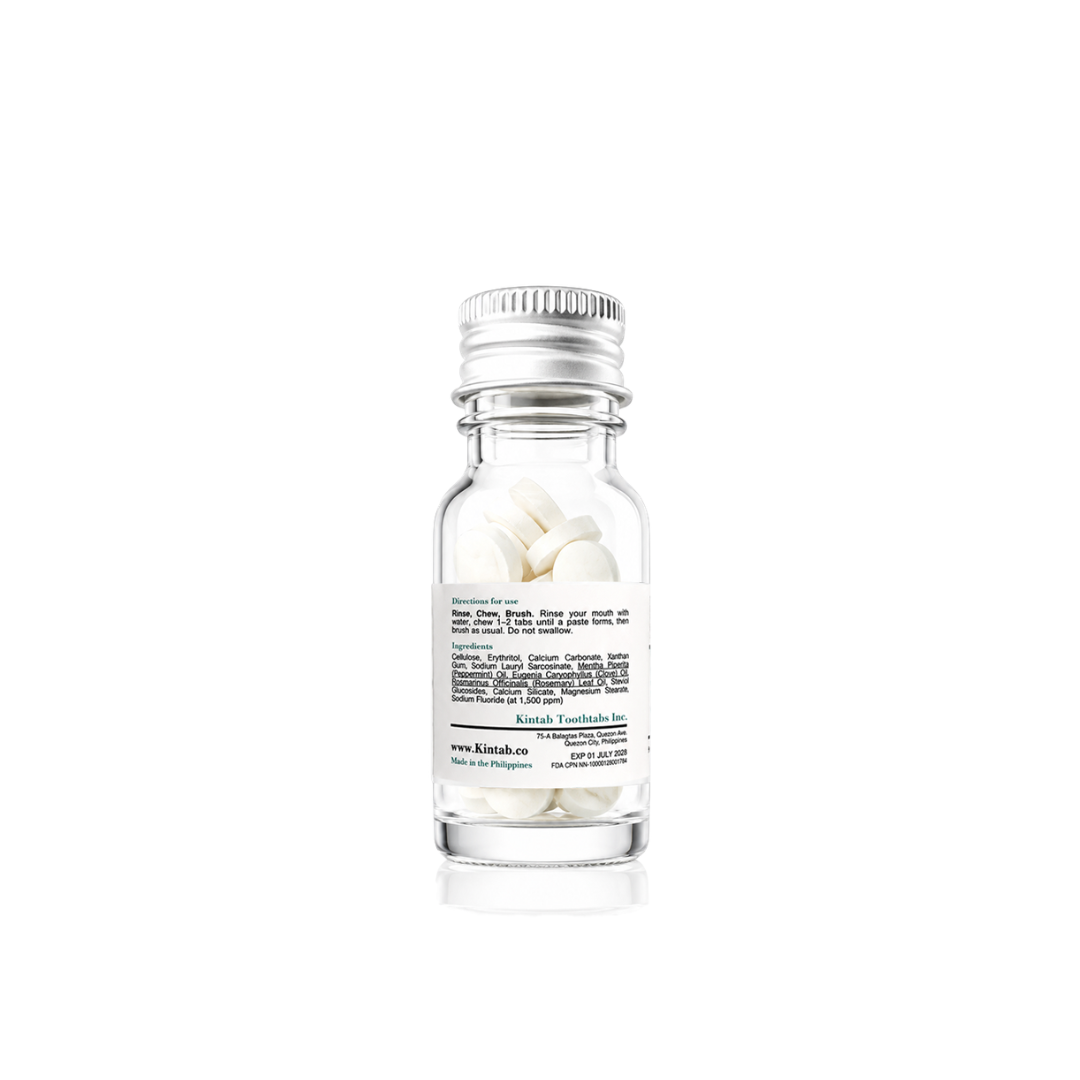 Travel Size Fluoridated Herbed Toothpaste Tabs (30 Tabs)