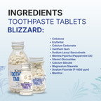 Travel Size Fluoridated Blizzard/Minty Toothpaste Tabs (30 Tabs)